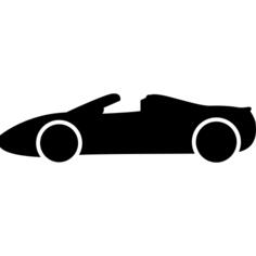 Sports car top down silhouette