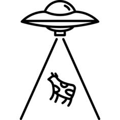UFO and Cow