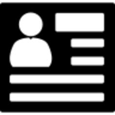 User profile square button
