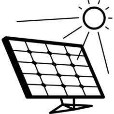 Solar panel in sunlight
