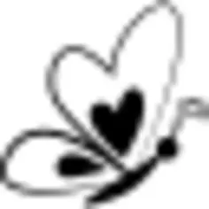 Butterfly side view facing to right