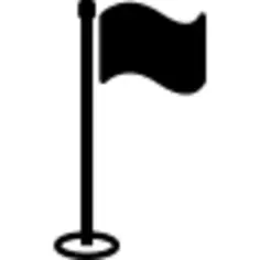 Golf flag with pole