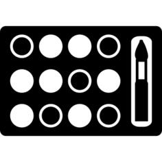 Eye shadow palette with brush