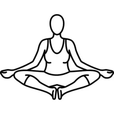 Woman On Lotus Position Front View