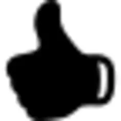 Thumb up black hand symbol