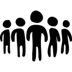 Persons group hand drawn