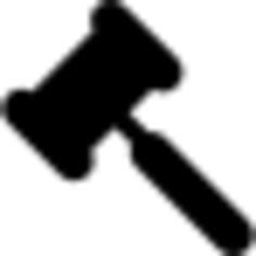 Legal hammer black shape