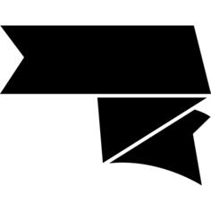Ribbon black shape