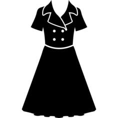 Dress of vintage black design style