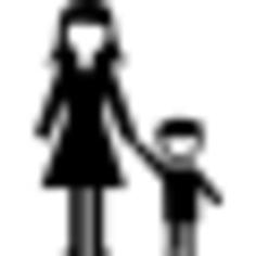 Teacher woman with little boy