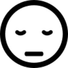 Sleepy emoticon square face