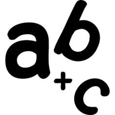 Alphabet letters a b and c