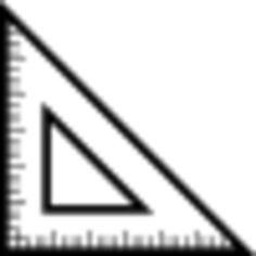 Triangular ruler for school