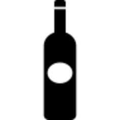 Bottle dark big shape with oval label