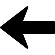 Arrow to the left silhouette
