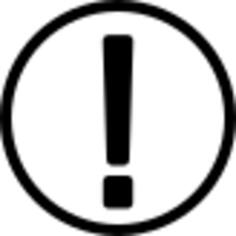 Circle outline with exclamation point