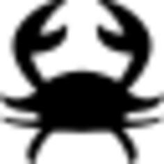 Cancer astrological sign of crab silhouette