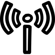 Signal symbol hand drawn outline