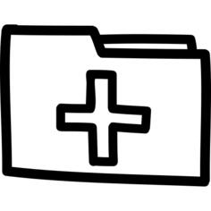Add folder hand drawn interface symbol