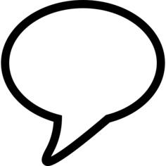 Speech balloon outline for conversation