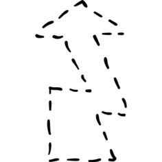 Dotted up arrow