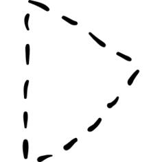 Play button in broken line