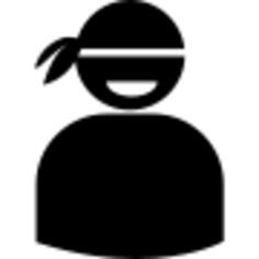 Male with bandana silhouette