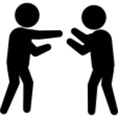 Criminal fighting with a person