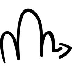 Scribble right arrow