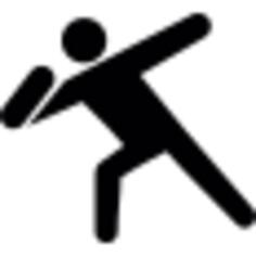 man throwing something