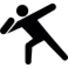 man throwing something
