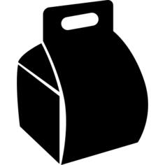 Food pack box with handle