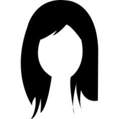 Brunette female woman long hair