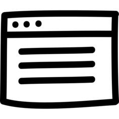 Window hand drawn symbol for interface