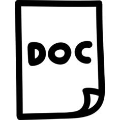 Document file hand drawn symbol