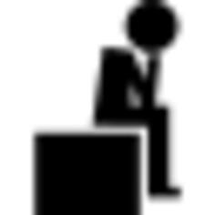 Loser sitting resigned silhouette