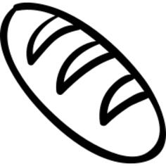 Bread baguette outline
