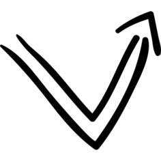 check mark arrow