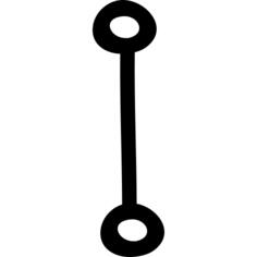Union hand drawn symbol of a line between two circles