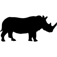 Rhino side view silhouette
