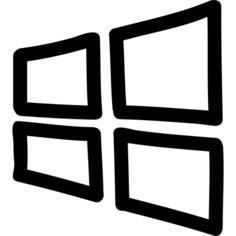 Windows hand drawn logo outline