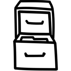 Drawers hand drawn tool outline