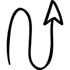 Curved up arrow