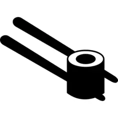 Sushi and chopsticks