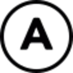 Letter A inside a circle