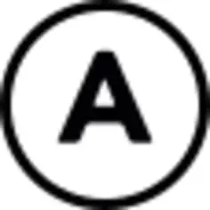 Letter A inside a circle