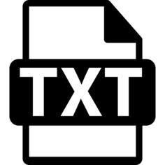 TXT file symbol