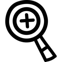 Increase zoom hand drawn symbol