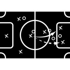 Football sketch on a court