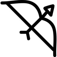 Arch with arrow hand drawn tool